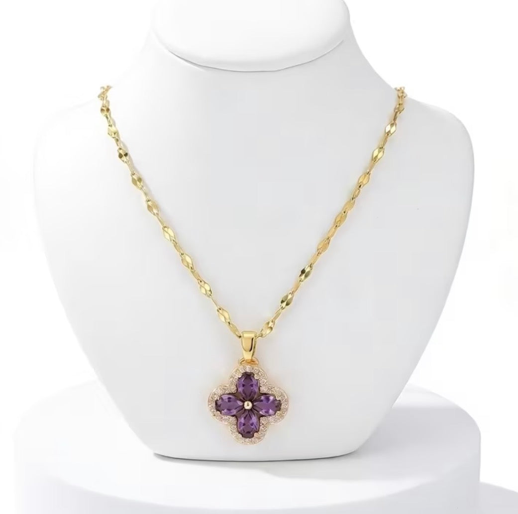 Purple 🍀 Necklace