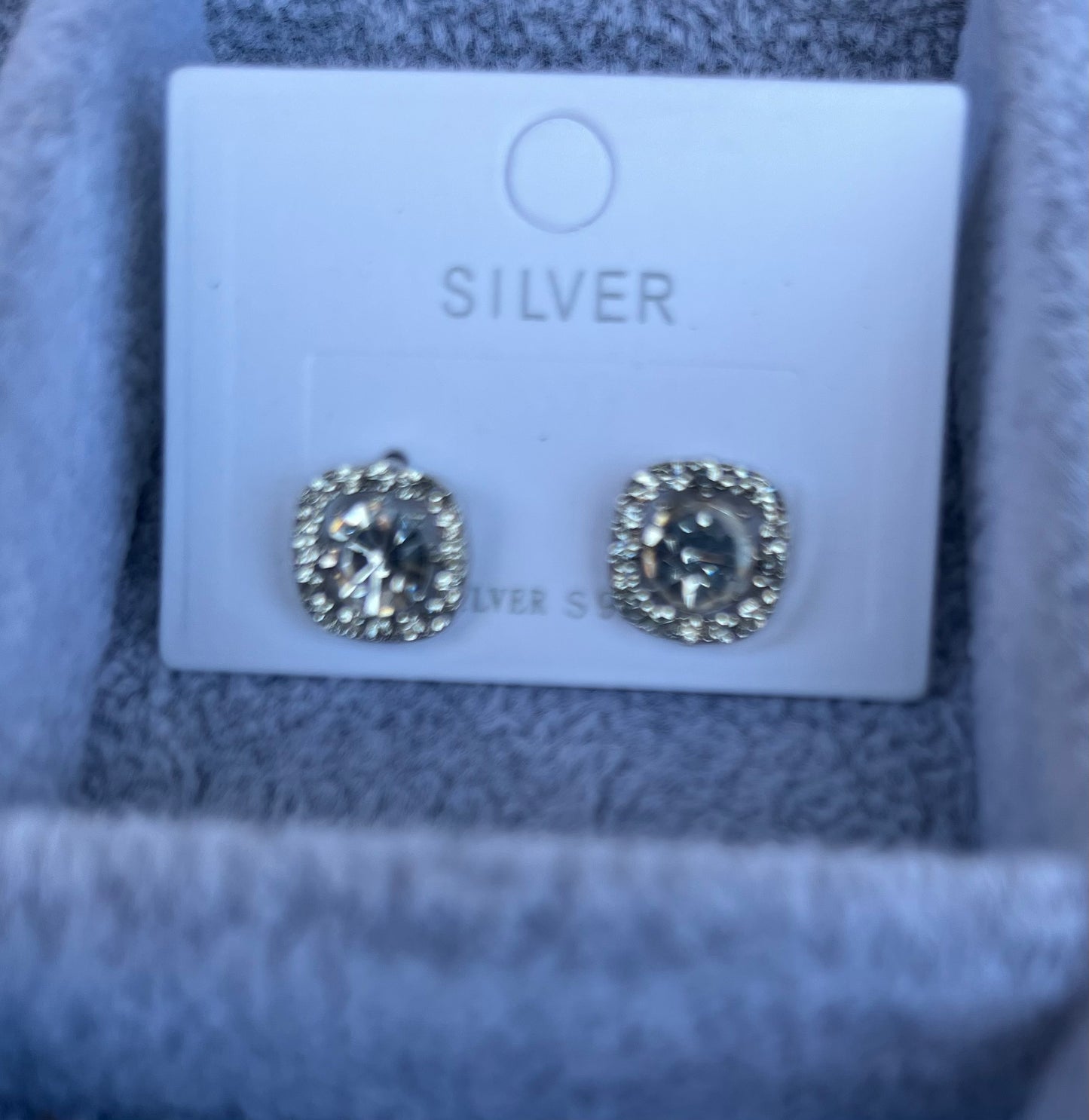 A pair of 2 Carat VVS1 Moissanite earrings
